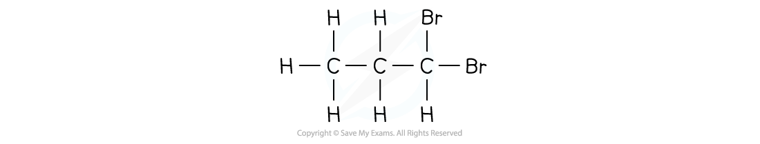 An Introduction to AS Level Organic Chemistry Step 1 Isomers of dibromopropane, downloadable AS & A Level Chemistry revision notes
