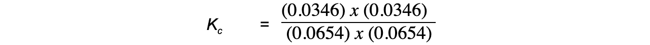 Equilibrium Constant Calculations WE Step 4 equation