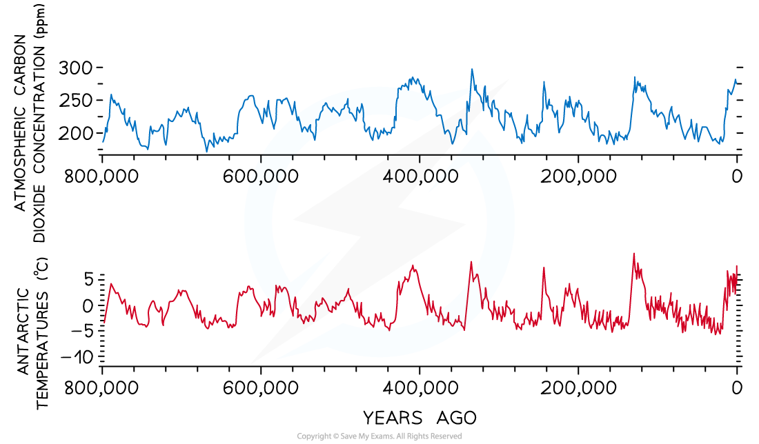 Temperatures & Increased Carbon Dioxide, downloadable IB Biology revision notes