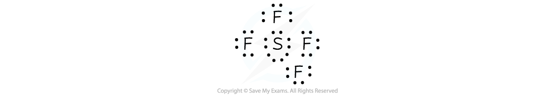 Lewis structure SF4, downloadable IB Chemistry revision notes